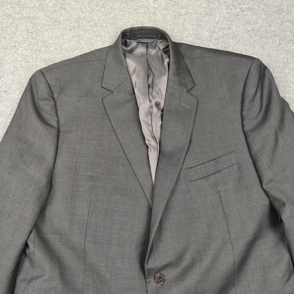 Lauren Ralph Lauren Suit Jacket Mens 48 Gray Two Button Classic Fit Indonesia
